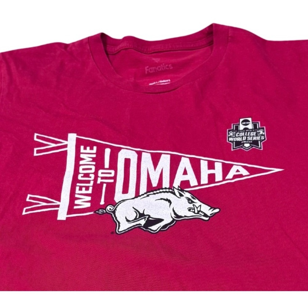 Arkansas Razorbacks Baseball Omaha CWS Youth L Shirt NCAA College‎ World Series